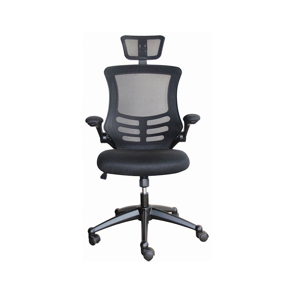 Biuro kėdė OFFICE4YOU RAGUSA, su porankiais, juoda sp.-Kėdės-Biuro baldai