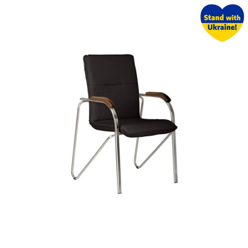 Lankytojų kėdė NOWY STYL SAMBA V-14, juodos sp. odos imitacija-Lankytojų kėdės-Kėdės