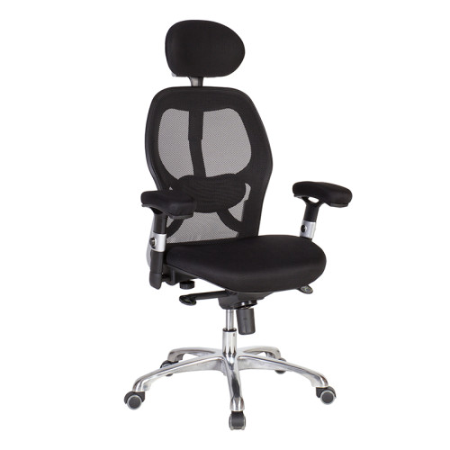 Vadovo kėdė OFFICE4YOU GAIOLA, chromuotas pagrindas, juoda sp.-Kėdės-Biuro baldai