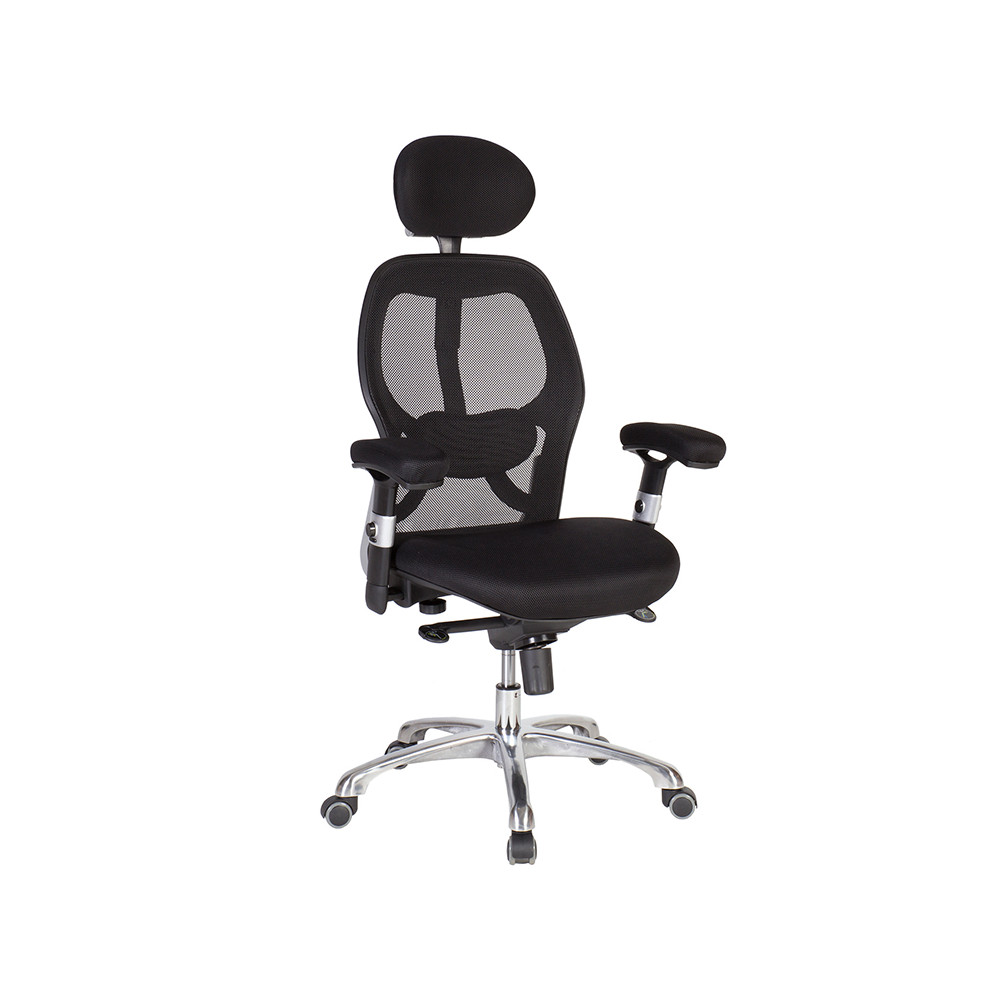 Vadovo kėdė OFFICE4YOU GAIOLA, chromuotas pagrindas, juoda sp.-Kėdės-Biuro baldai