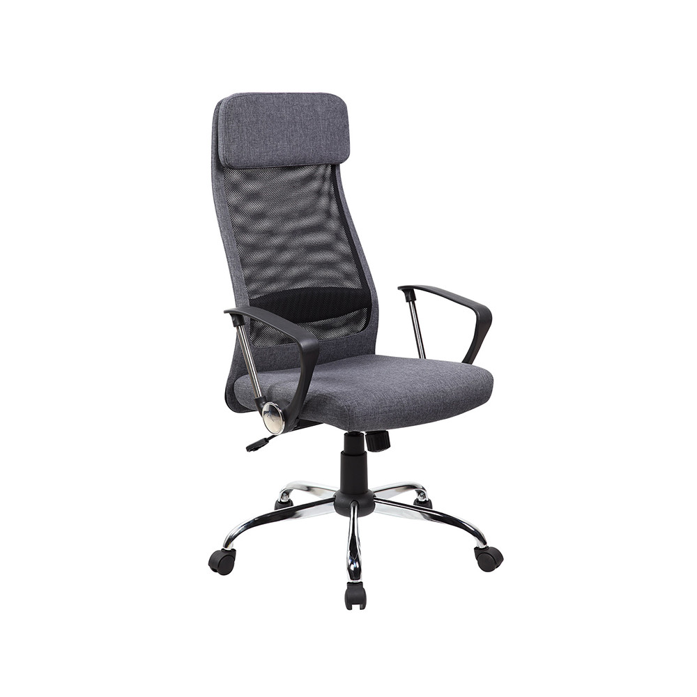 Biuro kėdė OFFICE4YOU DARLA, su porankais, pilkos sp. tekstilė-Kėdės-Biuro baldai