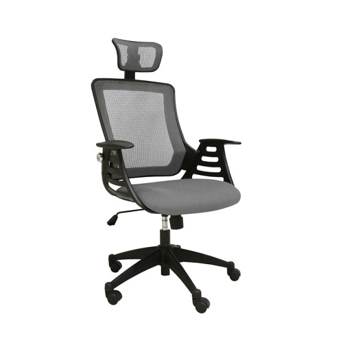 Biuro kėdė OFFICE4YOU MERANO, su porankiais, tinklelio audinys, pilka sp.-Kėdės-Biuro baldai