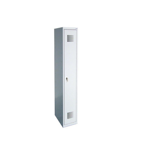 Metalinė persirengimo spinta, 1 durys, 300x500x1800 mm, pilka sp.-Spintos, lentynos-Biuro