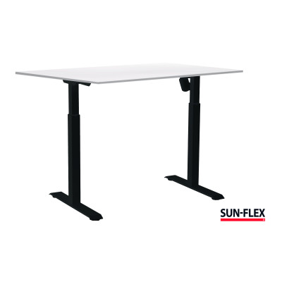 Reguliuojamo aukščio stalas SUN-FLEX®EASYDESK ADAPT, elektrinis, dviejų variklių, juodas