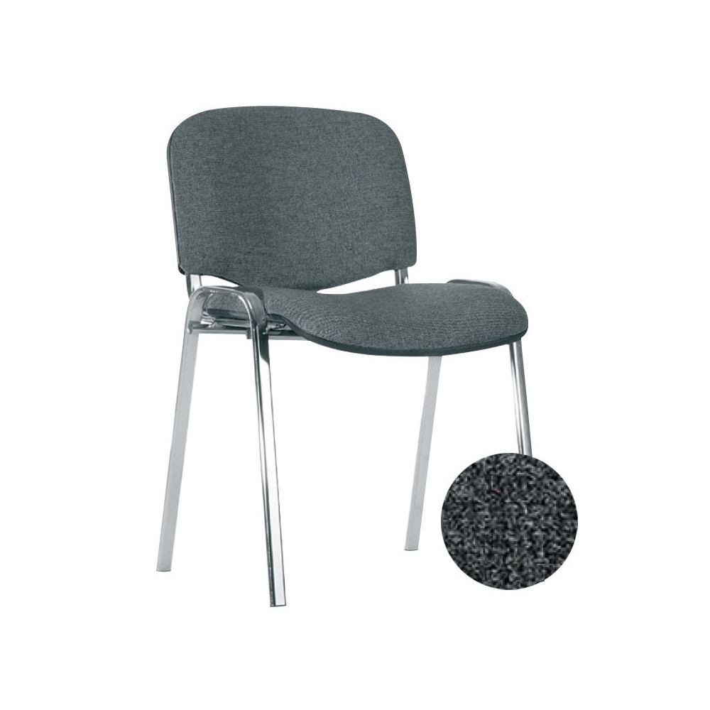 Lankytojų kėdė NOWY STYL ISO, chromuota, EF002, pilka sp.-Lankytojų kėdės-Kėdės