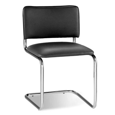 Lankytojų kėdė NOWY STYL SYLWIA V-14, juodos sp. odos imitacija-Lankytojų kėdės-Kėdės