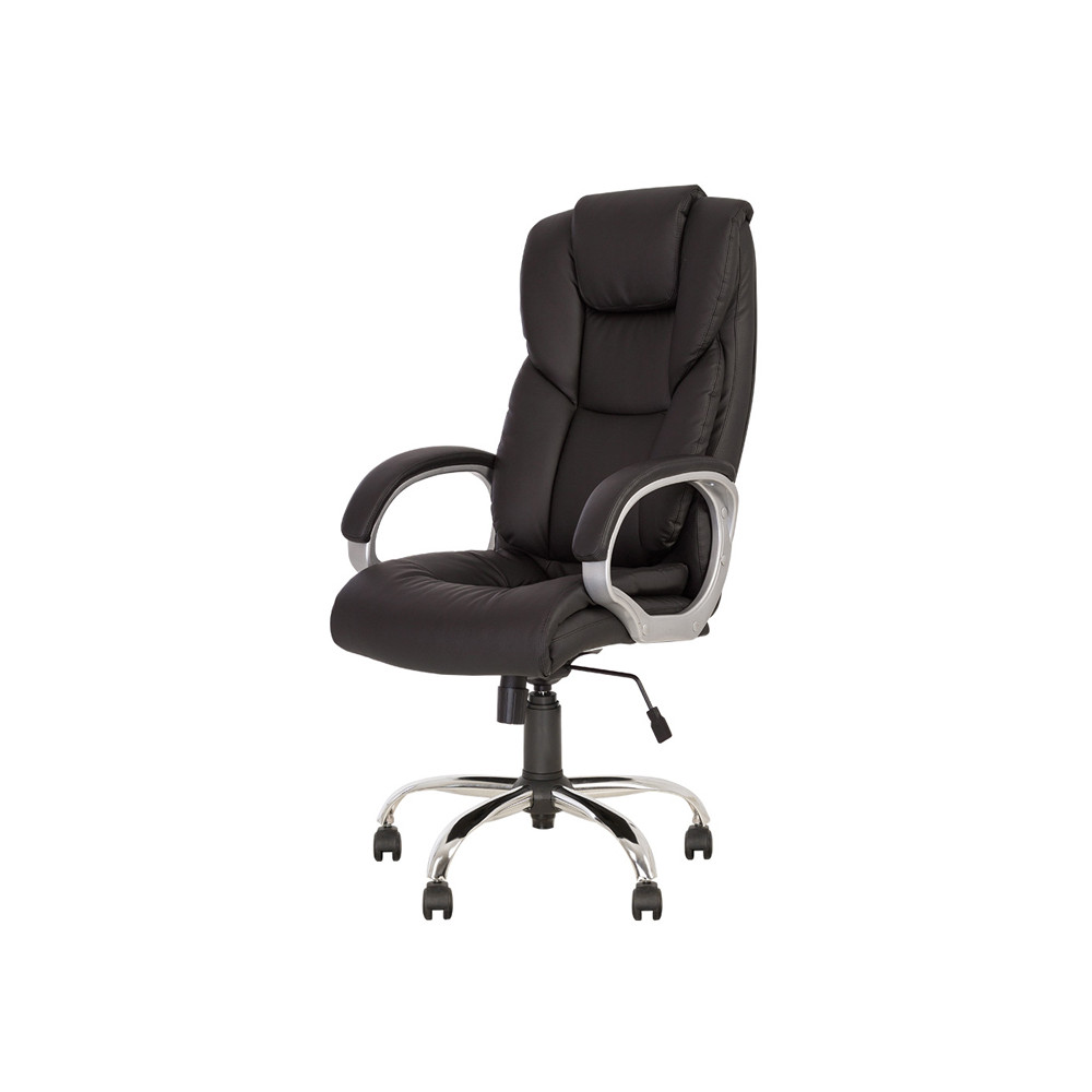 Biuro kėdė NOWY STYL MORFEO Tilt CHR68, juoda ECO 1-Kėdės-Biuro baldai
