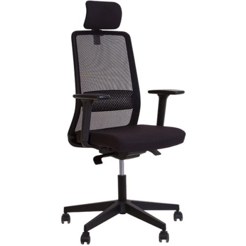 Biuro kėdė NOWY STYL FRAME su atrama galvai, juoda-Kėdės-Biuro baldai