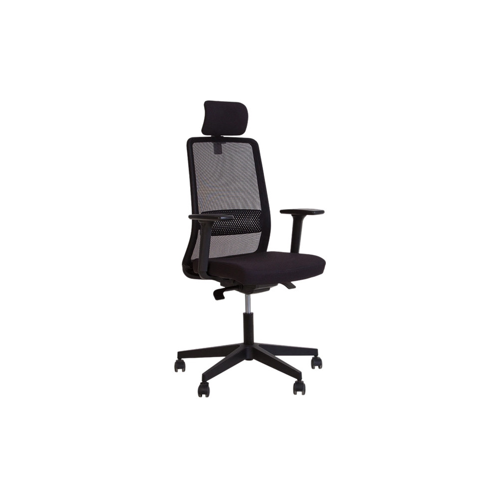 Biuro kėdė NOWY STYL FRAME su atrama galvai, juoda-Kėdės-Biuro baldai