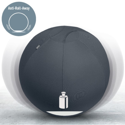 Aktyvaus sėdėjimo kamuolys Leitz Ergo, su apsauga nuo nuriedėjimo, 65cm skersmens, tamsiai