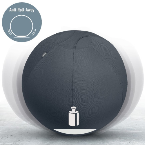 Aktyvaus sėdėjimo kamuolys Leitz Ergo, su apsauga nuo nuriedėjimo, 55cm skersmens, tamsiai