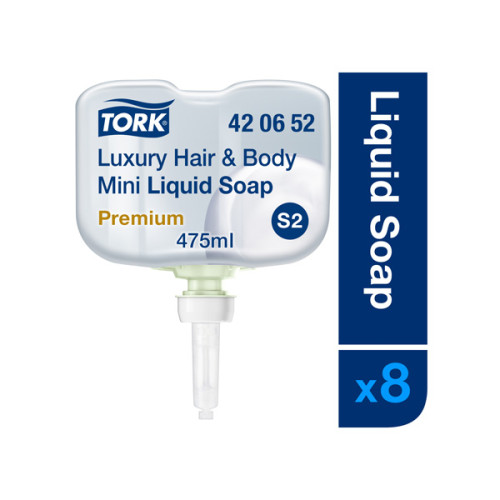 Skystas muilas TORK Luxury Hair&Body 0,475L 420652-Muilas, skystas muilas-Rankų priežiūros