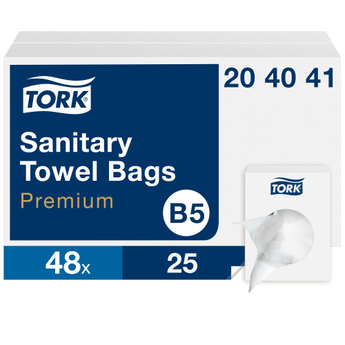 Higieniniai maišeliai TORK B3 204041, baltos spalvos-Šiukšlių maišai-Valymo įrankiai ir priedai