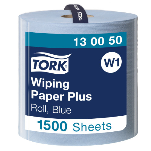 Pramoninis popierius TORK Advanced 420 W1, 130050, 2 sl, 1500 l., 36.9 cm x 510 m, mėlynos