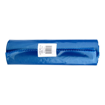 Šiukšlių maišai, stori, 50 mk, 240 l, 1200 x 900 mm, LDPE, 5 vnt., mėlyna sp.-Šiukšlių