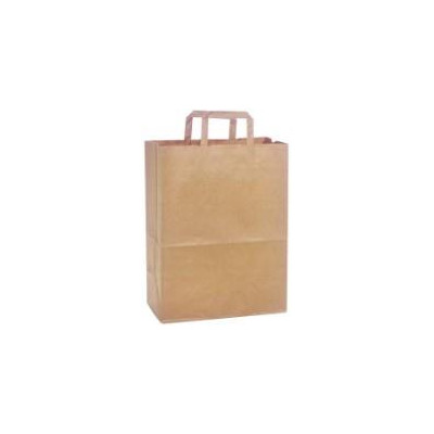 Pirkinių maišas, popierinis, 22 x 11 x 24 cm, 125 vnt., ruda sp.-Dovanų maišeliai-Dovanų dėžės