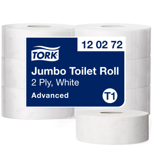Tualetinis popierius TORK ADVANCED JUMBO T1,120272, 2 sl, 9.7 cm x 360 m, balta sp.-Tualetinis
