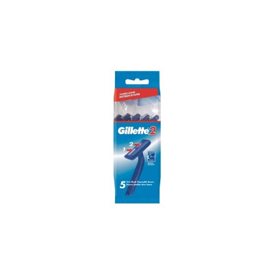 Vienkartiniai skustuvai Gillette 2, 5 vnt.-Skustuvai ir skutimosi peiliukai-Skutimosi prekės