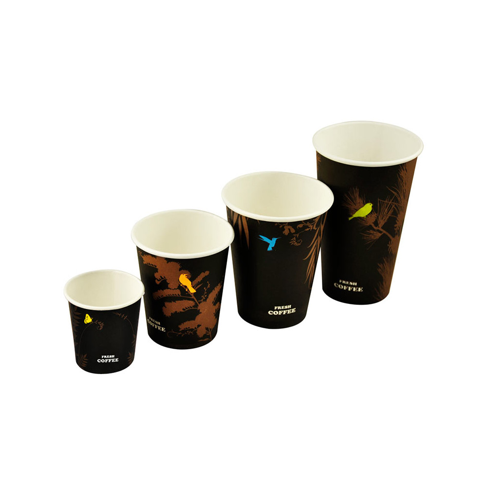 Vienkartiniai puodeliai COFFEE, popieriniai, 236 ml, D80 mm, 50 vnt.-Vienkartiniai