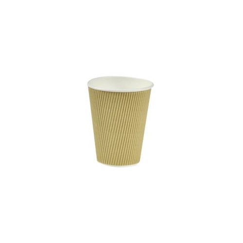 Vienkartiniai puodeliai RIPPLE, popieriniai, 355 ml, D90 mm, 25 vnt.-Vienkartiniai