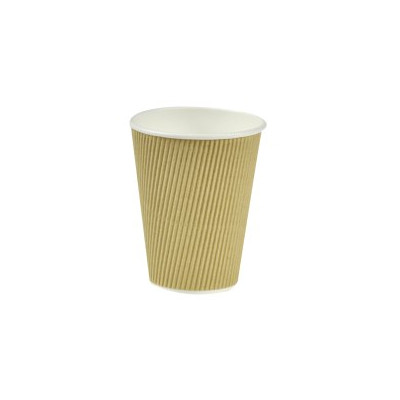 Vienkartiniai puodeliai RIPPLE, popieriniai, 355 ml, D90 mm, 25 vnt.-Vienkartiniai
