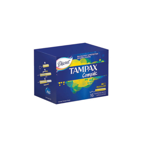 Tamponai TAMPAX Compak Regular, 16 vnt.-Tamponai-Intymios higienos priemonės
