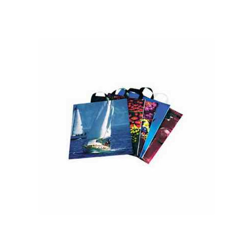 Pirkinių maišeliai, su rankenėlėmis, 39 x 45 cm, 40 mk, LDPE, 50 vnt.-Plastikiniai