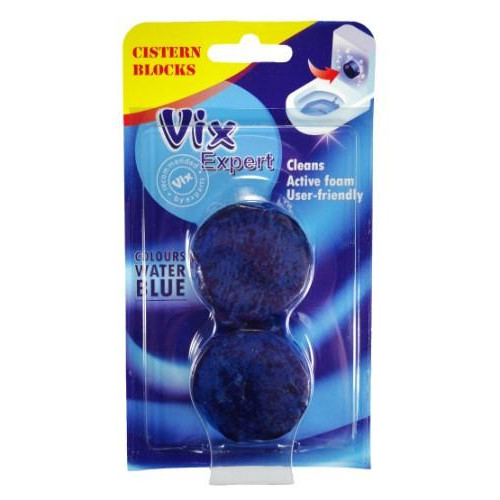 WC tabletės VIX EXPERT, šalina kalkių nuosėdas, 2*50g-Tualetų ir kanalizacinių vamzdžių valymo