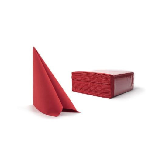 Servetėlės CHIC Airlaid, 40x40 cm, raudonos spalvos, 50 vnt-Servetėlės-Indai, stalo įrankiai