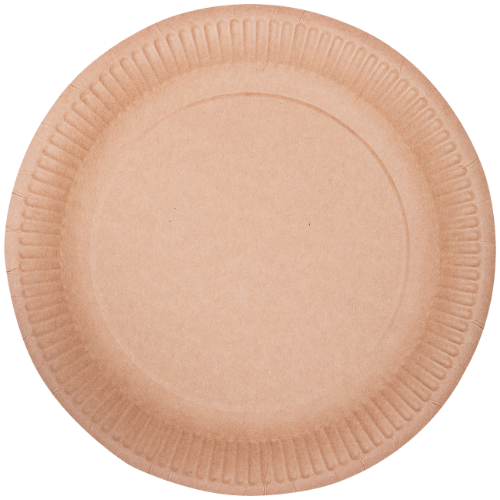 Vienkartinė lėkštė ABCPAK, popierinė, ruda, 15 cm, 100 vnt-Vienkartiniai indai-Indai, stalo