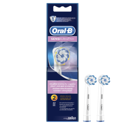 ORAL-B Sensitive dantų šepetėlio galvutės, 2vnt-Dantų šepetėliai-Dantų šepetėliai ir priedai