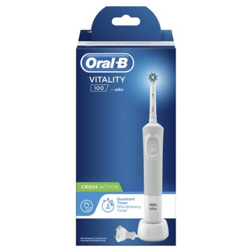 Elektrinis dantų šepetėlis ORAL-B Vitality D100 White-Dantų šepetėliai-Dantų šepetėliai ir