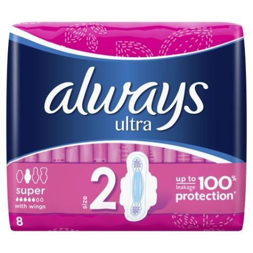 Higieniniai paketai ALWAYS Ultra Super Plus, 8 vnt.-Higieniniai paketai-Intymios higienos