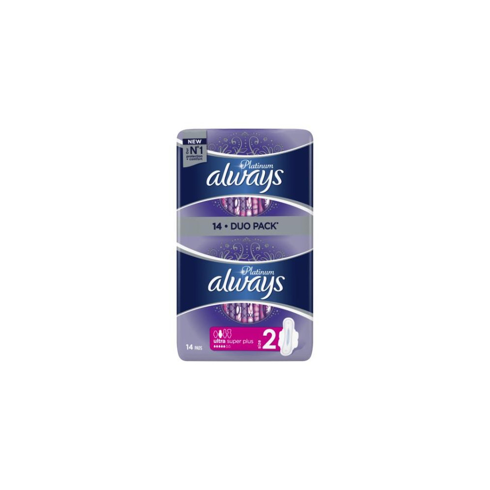 Higieniniai paketai ALWAYS Platinum Super, 14vnt.-Higieniniai paketai-Intymios higienos