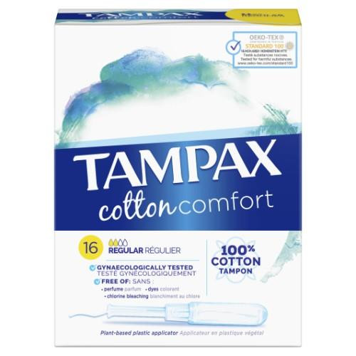 Tamponai TAMPAX Cotton Regular, 16vnt-Tamponai-Intymios higienos priemonės