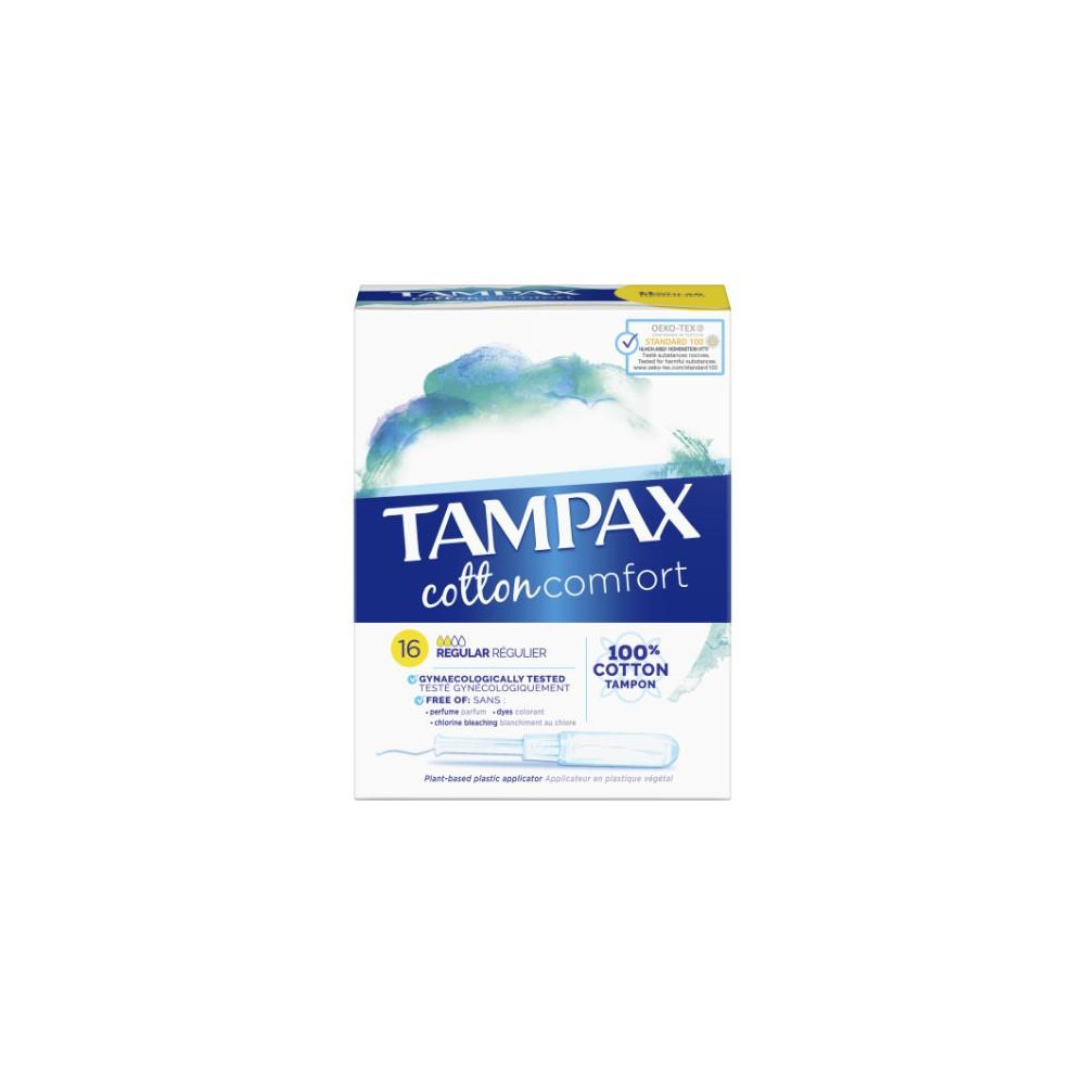 Tamponai TAMPAX Cotton Regular, 16vnt-Tamponai-Intymios higienos priemonės