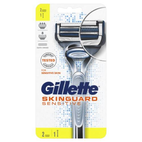 Skustuvas Gillette Skinguard, 2 galv.-Skustuvai ir skutimosi peiliukai-Skutimosi prekės