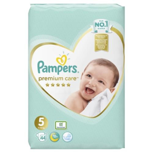 Sauskelnės PAMPERS Premium Care, Value Pack 5 dydis, 44 vnt.-Sauskelnės-Vaikų higienos prekės
