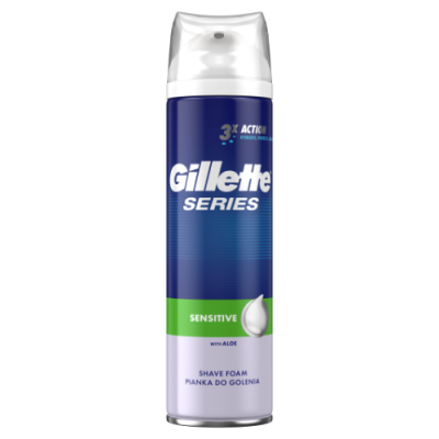 Skutimosi putos GILLETTE Series Sensitive, 250 ml-Skutimosi putos ir želė-Skutimosi prekės