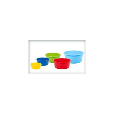 Dubuo, įvairių spalvų, plastikas, 4,5 l, D 26,8 cm, H 11,3 cm, vnt-Lėkštės, dubenėliai-Indai