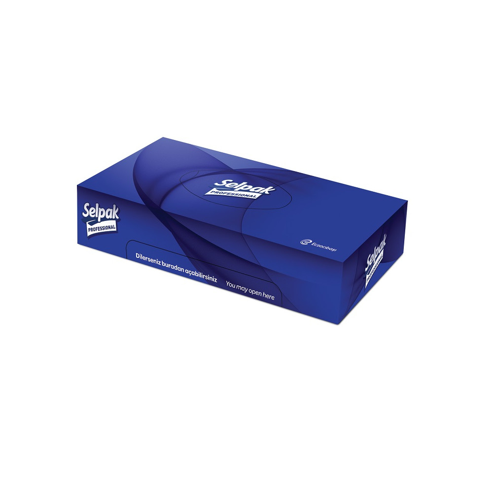 Vienkartinės nosinaitės veidui SELPAK Pro Premium, 3 sluoksnių, dėžutė, 50 vnt-Popierinės