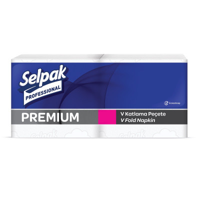 Servetėlės SELPAK PRO Premium V-Fold, dispenseriams, 1 sluoksnis, 250 lapelių-Rankų