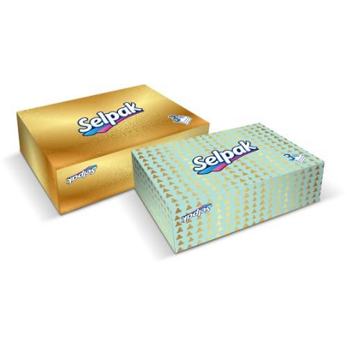 Vienkartinės nosinaitės SELPAK Mini, 3 sluoksnių, dėžutė, 70 vnt-Popierinės