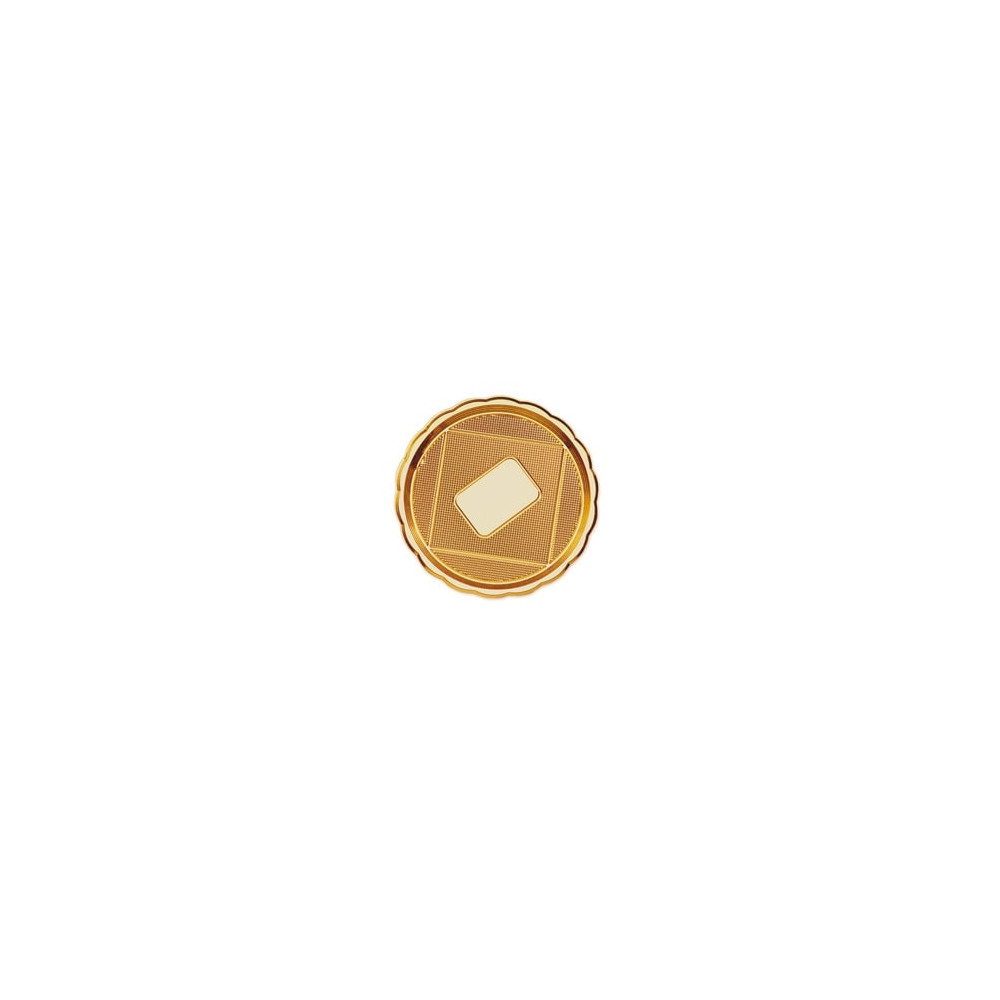 Vienkartinis tortinės padėklas MEDORO, auksinis, D 22 cm, 10 vnt-Vienkartiniai indai-Indai
