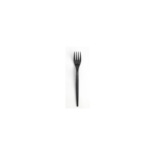 Vienkartinės šakutės SUPERIOR, PS, juodos, 17 cm, 50 vnt-Vienkartiniai indai-Indai, stalo