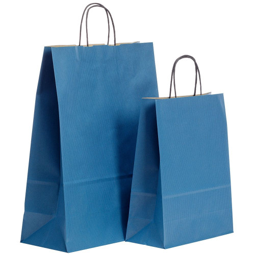 Popierinis maišelis TWIST, 320x140x420 mm, mėlynas-Dovanų maišeliai-Dovanų dėžės