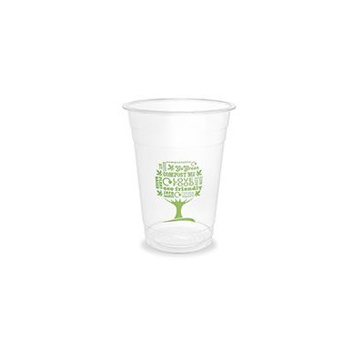 Vienkartinės stiklinės VEGWARE GreenTree, PLA, 480 ml, 50 vnt-Vienkartiniai indai-Indai, stalo