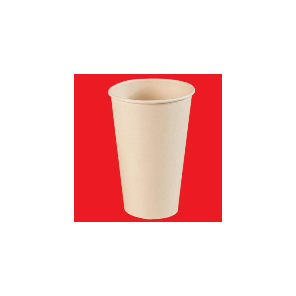 Vienkartiniai puodeliai B'Green, iš bambuko pluošto, PLA, 475 ml, D90 mm, 50 vnt-Vienkartiniai