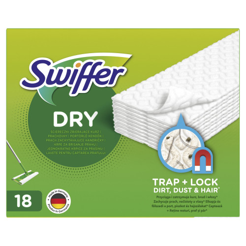 Swiffer Sweeper sausos šluostės, papildymas 18vnt-Šluostės-Valymo įrankiai ir priedai