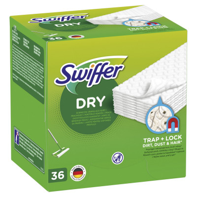 Swiffer Sweeper sausos šluostės, papildymas 36vnt-Šluostės-Valymo įrankiai ir priedai